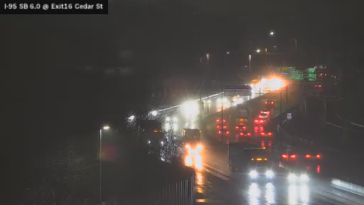 I-95 MP 006.00 SB at Interchange 16 (Cedar Street) live webcam