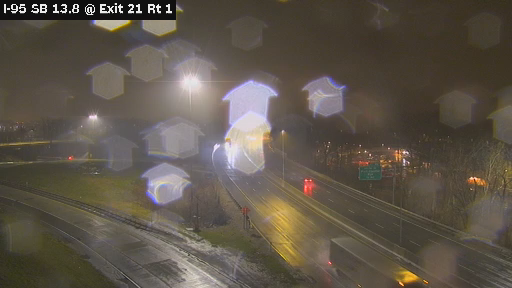 I-95 MP 013.80 SB at Interchange 21 (Route1/I-287) live webcam