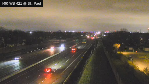 I-90 MP 421.00 WB East of Interchange 51 (Buffalo/Airport) live webcam