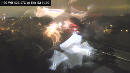 I-90 MP 426.17C WB at Interchange 53 (I-190 Junction) View 1 live webcam