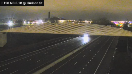 I-190 MP 006.18 NB at Hudson Street Pedestrian Bridge live webcam