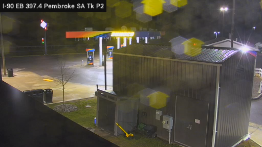 I-90 MP 397.40 EB at Pembroke Service Area Truck Park 2 live webcam