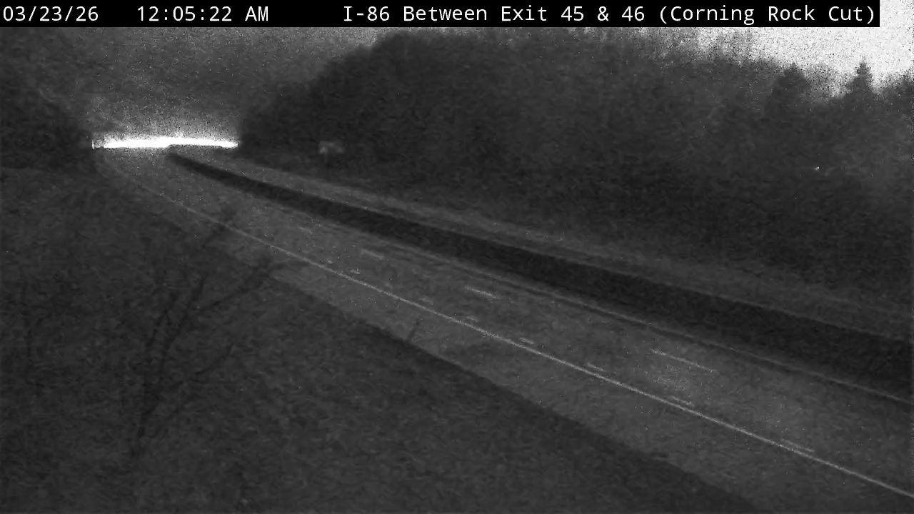 I-86 at Corning Rock Cut (between Exit 45-46 Westbound) live webcam