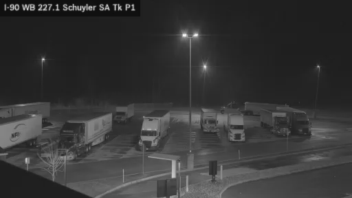 I-90 MP 227.10 WB Schuyler Service Area Truck Park 1 live webcam