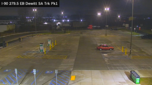I-90 MP 279.5 EB Dewitt Service Area Truck Park 1 live webcam