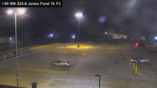 I-90 MP 323.80 WB at Junius Ponds Service Area Truck Park 1 live webcam