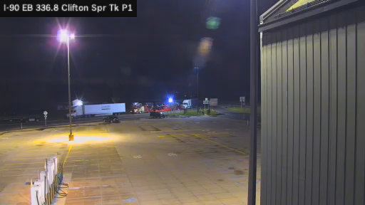 I-90 MP 336.80 EB at Clifton Springs Service Area Truck Park 1 live webcam