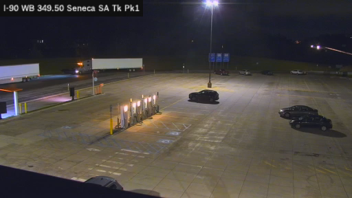 I-90 MP 349.50 WB Seneca Service Area Truck Park 1 live webcam