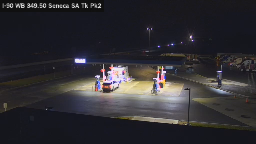 I-90 MP 349.50 WB Seneca Service Area Truck Park 2 live webcam