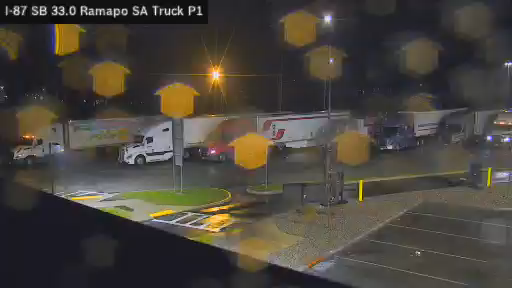 I-87 MP 33.0 SB Ramapo Service Area Truck Park 1 live webcam