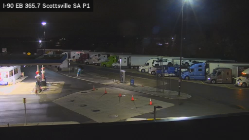 I-90 MP 365.7 EB Scottsville Service Area Truck Park 1 live webcam
