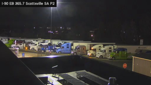 I-90 MP 365.7 EB Scottsville Service Area Truck Park 2 live webcam