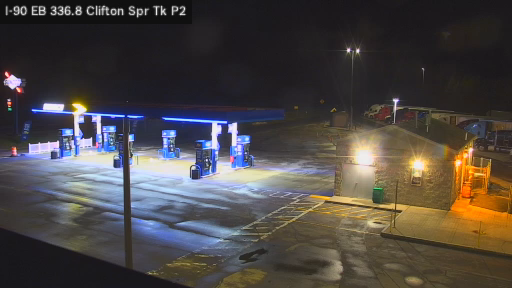 I-90 MP 336.80 EB at Clifton Springs Service Area Truck Park 2 live webcam