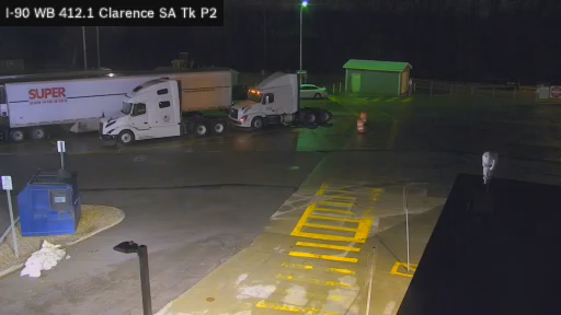 I-90 MP 412.10 WB at Clarence Service Area Truck Park 2 live webcam