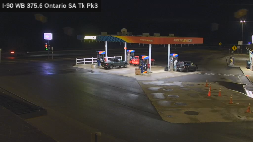 I-90 MP 375.60 WB Ontario Service Area Truck Park 3 live webcam