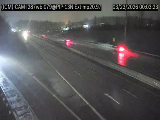I87 NB at Exit 13N at PIP NB MM 20.97 live webcam