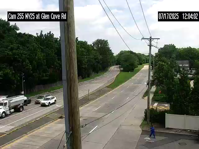 Traffic closest to the camera is traveling east.