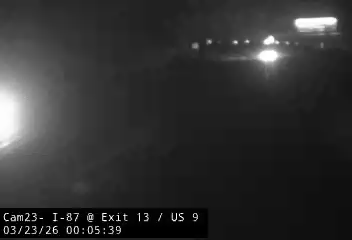 I-87 NB at Exit 13 (US 9, Saratoga Springs) live webcam