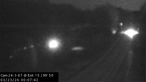 I-87 SB at Exit 15 (NY 50, Saratoga Springs) live webcam