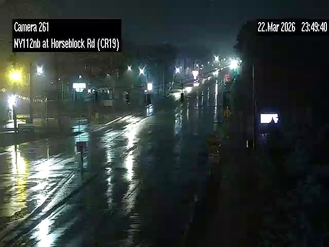 NY 112 Northbound at Horseblock Road (CR 16) live webcam