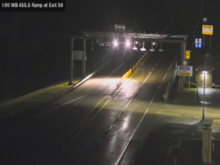 I-90 MP 455.50 West Bound Ramp to Interchange 58 live webcam