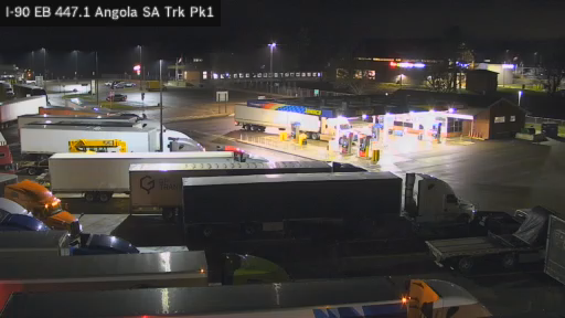I-90 MP 447.1 EB Angola Service Area Truck Park 1 live webcam