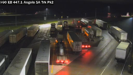 I-90 MP 447.1 EB Angola Service Area Truck Park 2 live webcam